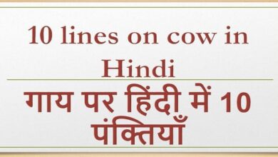 10 lines on cow in Hindi