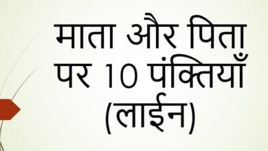 10 lines on father and mother in Hindi