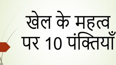 10 lines on importance of sports in Hindi