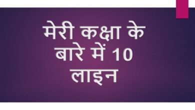 10 lines on my classroom in Hindi