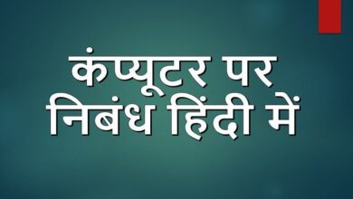 Hindi essay on computer