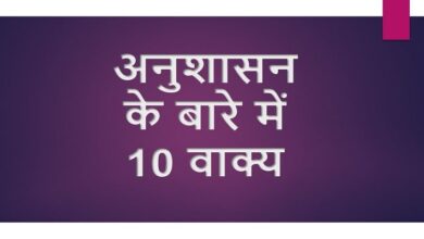 10 lines on Discipline in Hindi