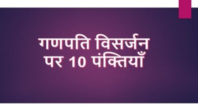 10 Lines on Ganpati Visarjan in Hindi