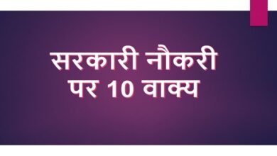 10 Lines on government jobs in Hindi
