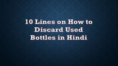 10 Lines on How to Discard Used Bottles in Hindi