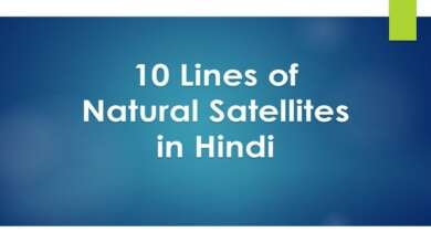 10 Lines of Natural Satellites in Hindi