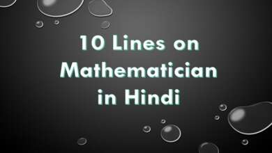 10 Lines on Mathematician in Hindi