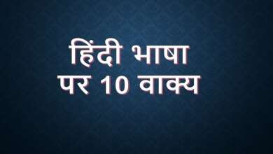 10 Lines on Hindi Language in Hindi