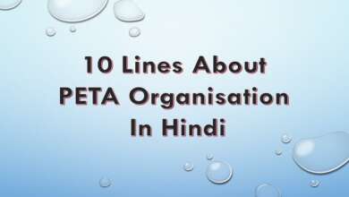 10 Lines About PETA Organisation In Hindi
