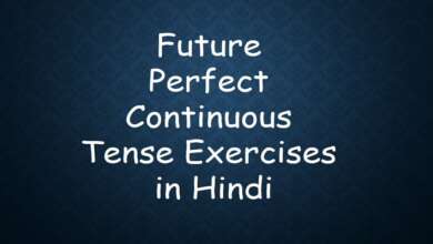 Future Perfect Continuous Tense Exercises in Hindi