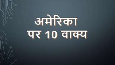 10 Lines on America in Hindi