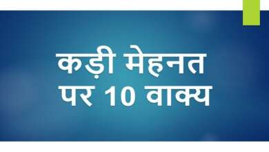 10 Lines on Hard Work in Hindi
