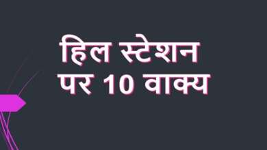 10 Lines on Hill Station in Hindi