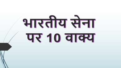 10 Lines on Indian Army in Hindi