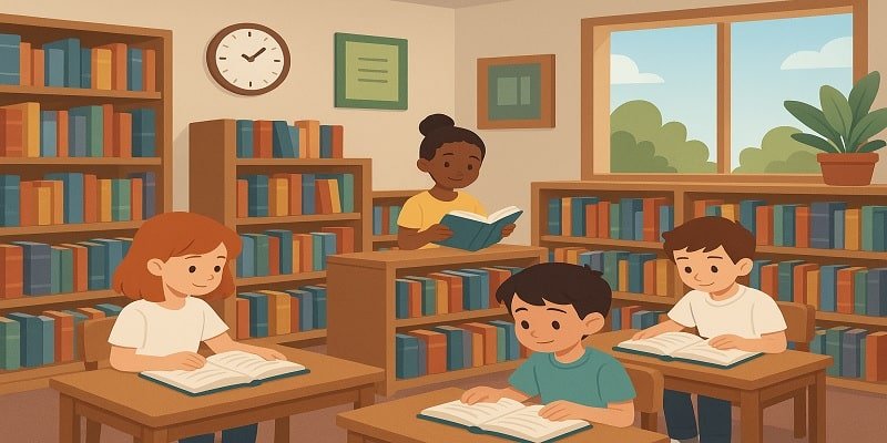 10 Lines on School Library in Hindi